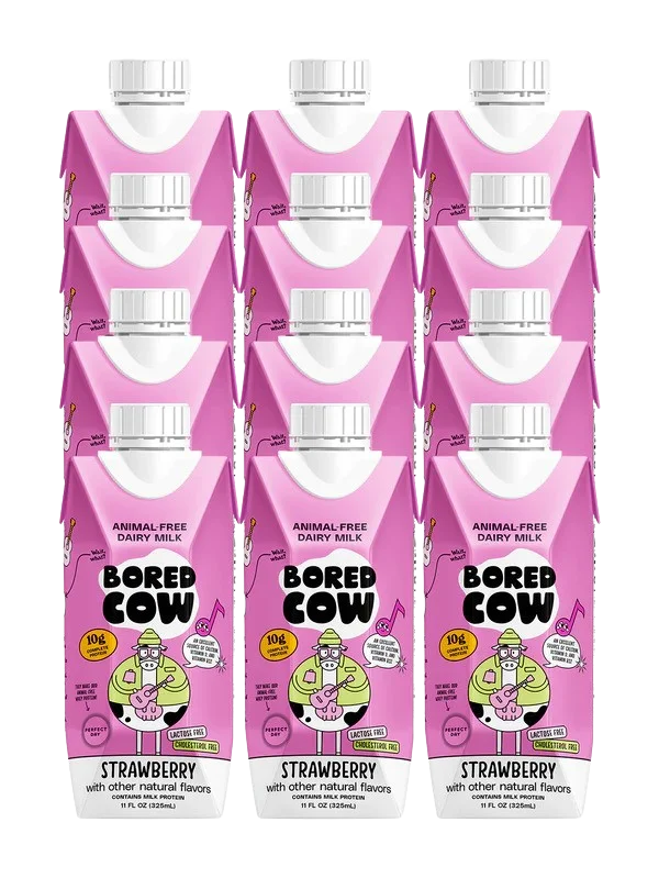 Image of Bored Cow Animal-Free Dairy Strawberry Milk (12 Pack)