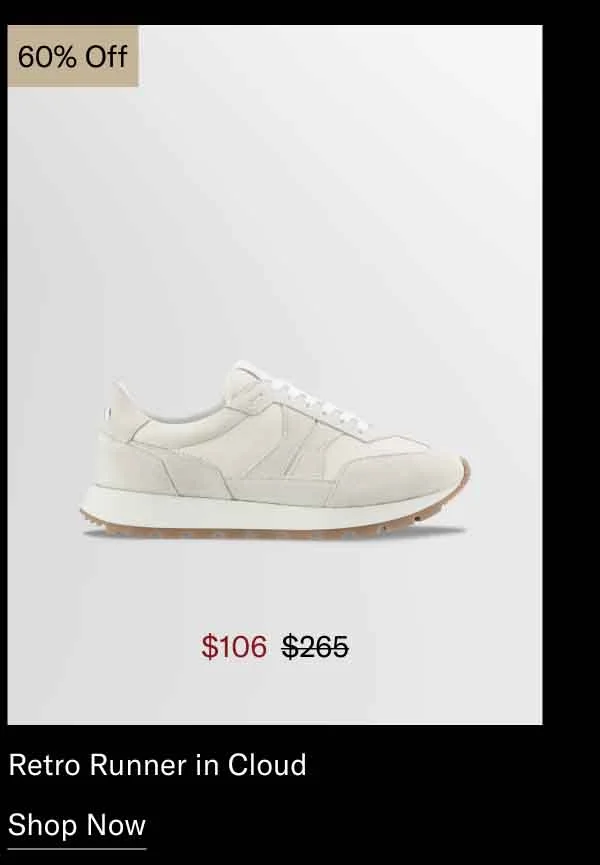 Retro Runner in Cloud 60% OFF- SHOP NOW