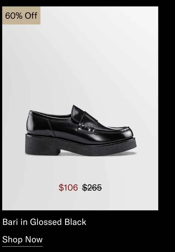 Bari in Glossed Black 60% OFF-Shop Now