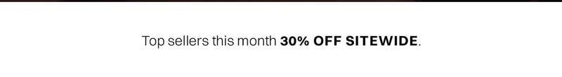 30% OFF Sitewide