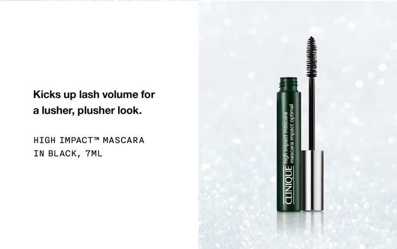 Kicks up lash volume for a lusher, plusher look. High Impact™ Mascara in Black, 7ml