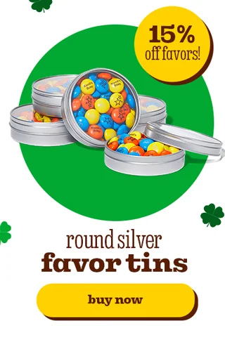 ROUND SILVER FAVOR TINS