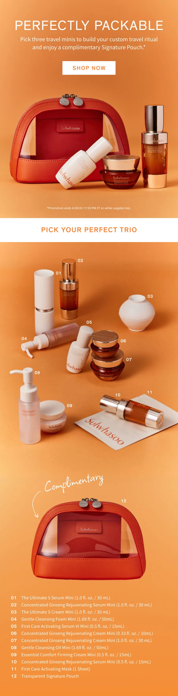 Travel Trio + Complimentary Signature Pouch