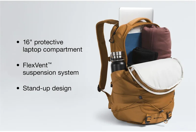 16" protective laptop compartment -  FlexVent™ suspension system - Stand-up design