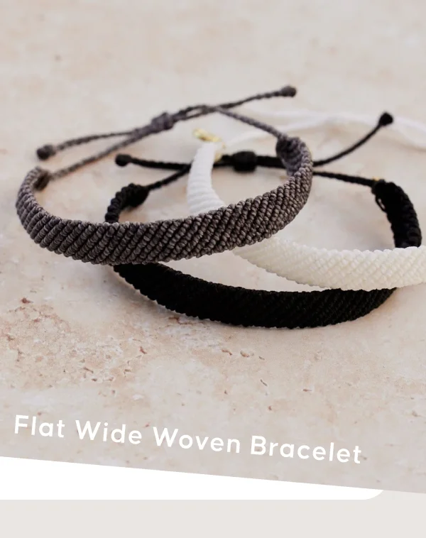 Flat Wide Woven Bracelet
