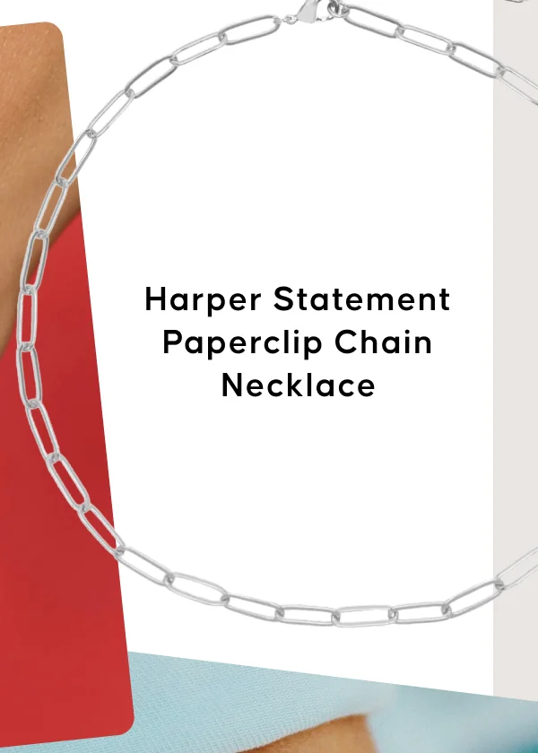 Harper Statement Paperclip Chain Necklace