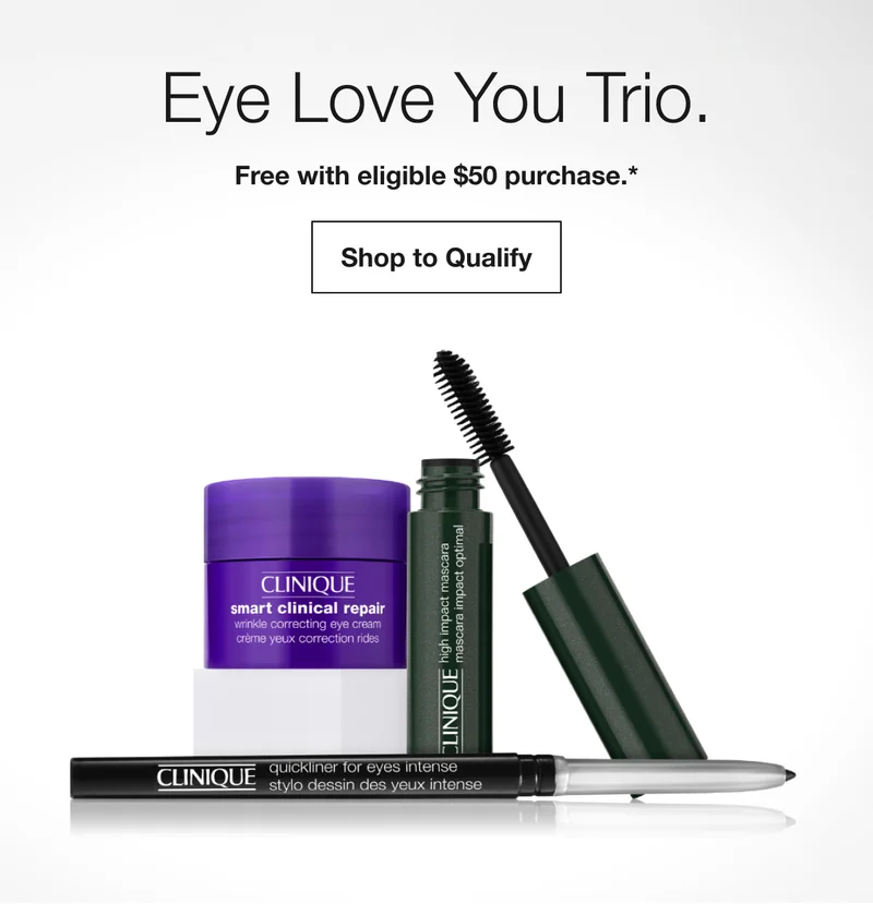 Eye Love You Trio. | Free with eligible $50 purchase.* | Shop to Qualify