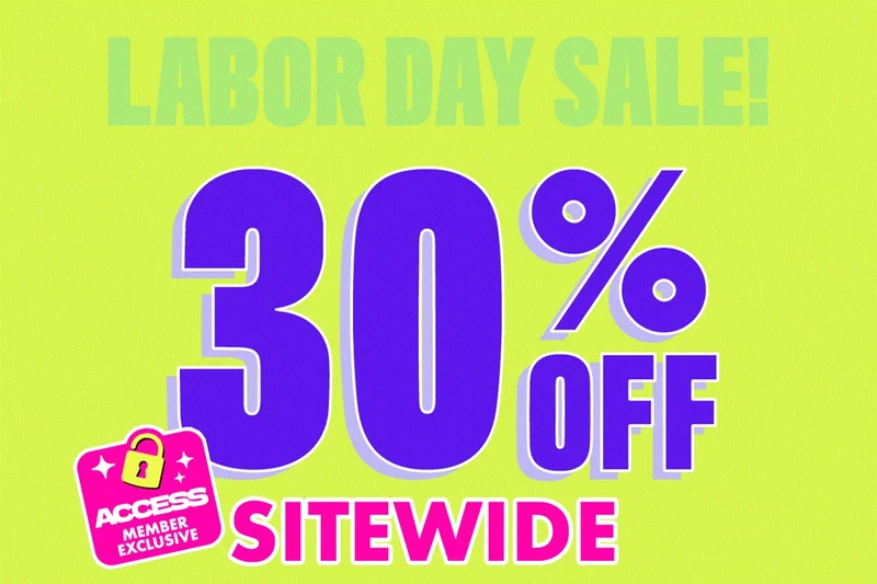 Labor Day sale 30% off