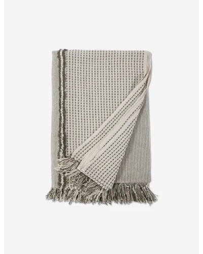 Jagger Cotton Oversized Throw by Pom Pom at Home-Ivory and Moss