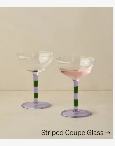 Shop Striped Coupe Glass