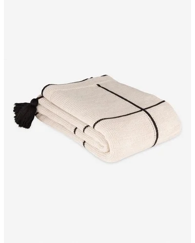 Meredith Throw-Beige and Black