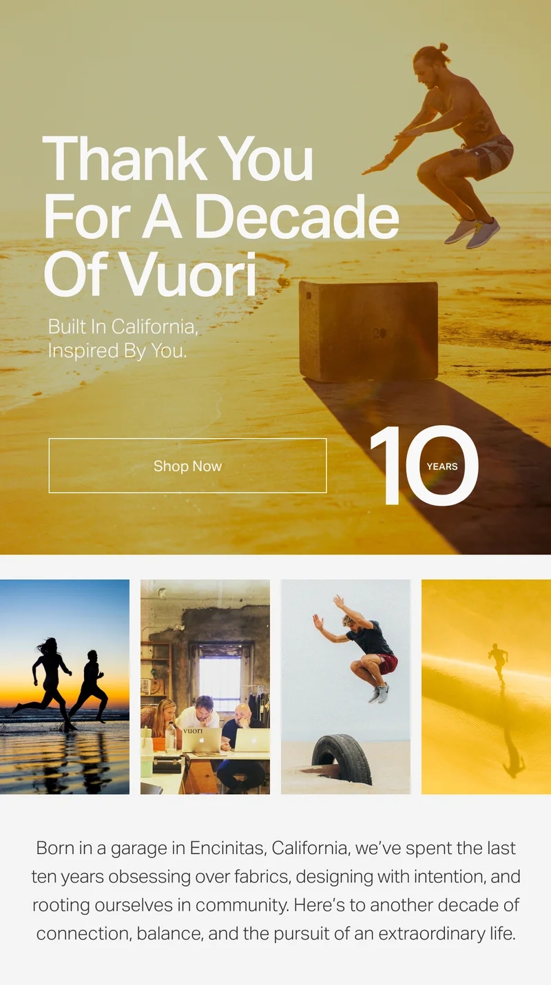 Thank You For A Decade Of Vuori