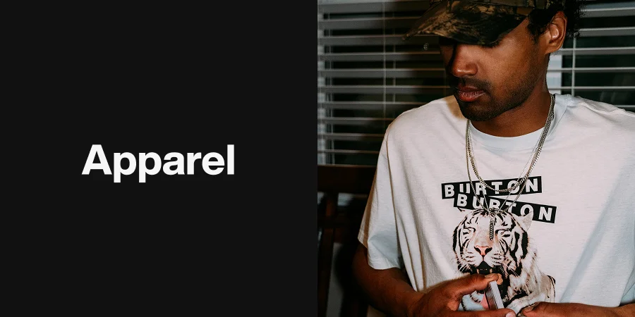 Burton Process T-Shirt in white with the headline Apparel