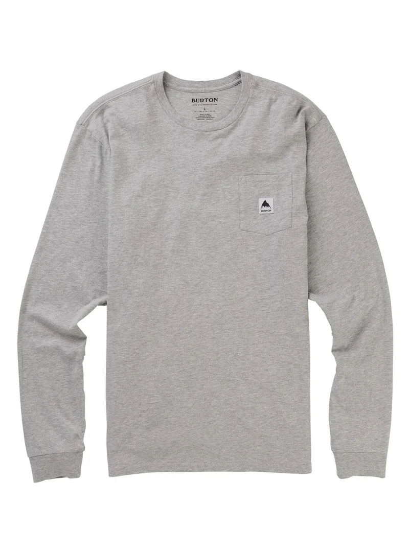 The Burton Colfax Long Sleeve T-Shirt in grey