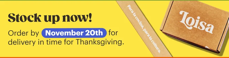 Stock up now! Order by November 20th for delivery in time for Thanksgiving.