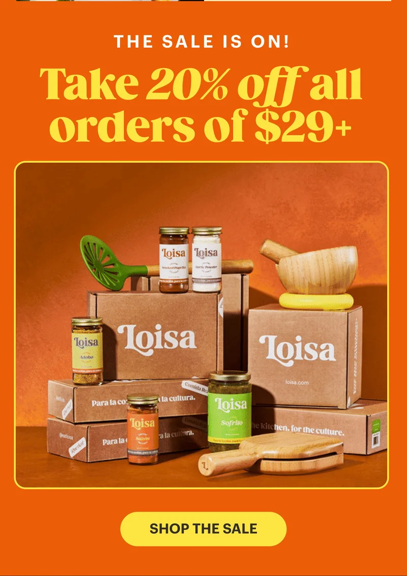 Take 20% off all orders of $29+ SHOP THE SALE