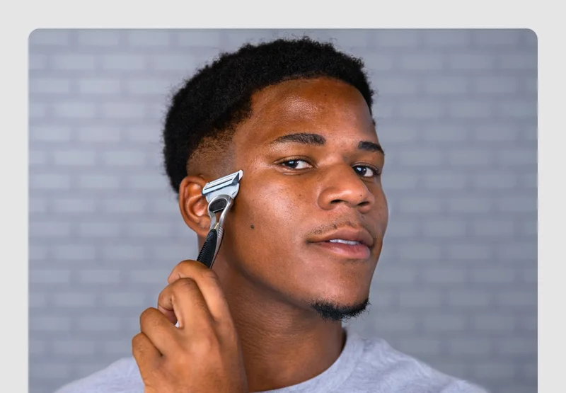 Gillette SkinGuard razor in use