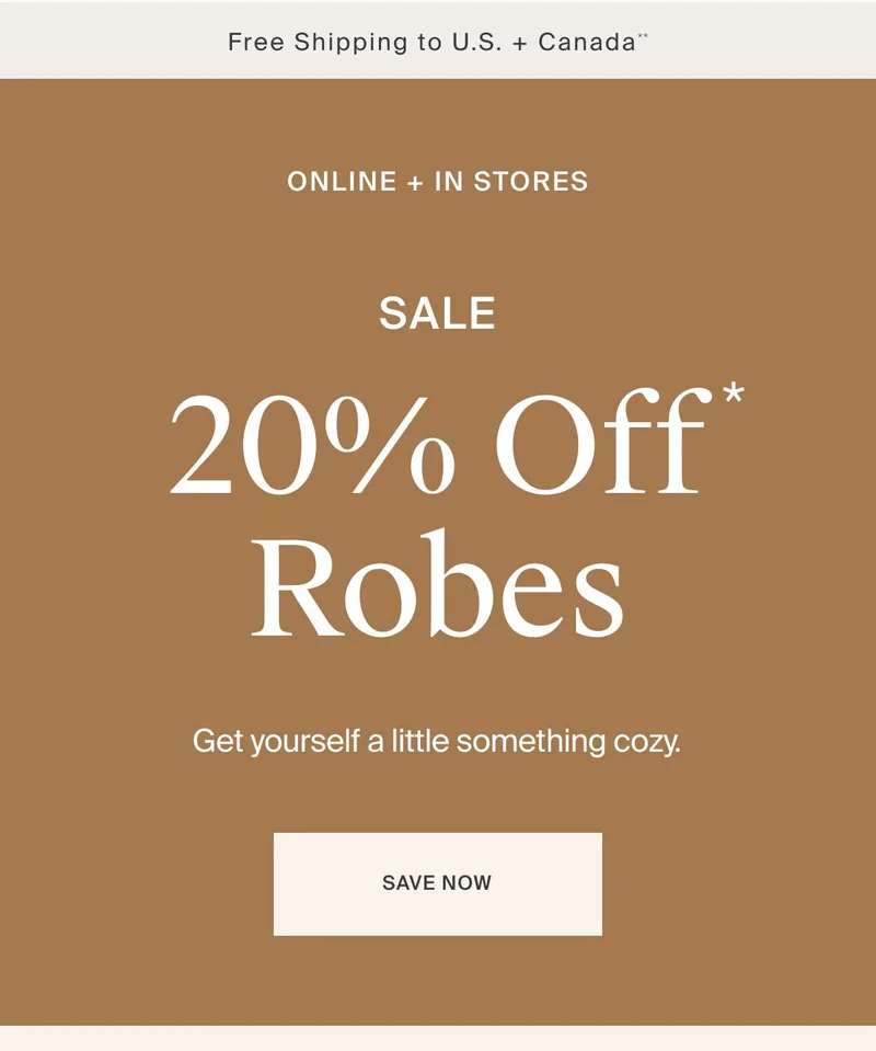 Save 20% on Robes