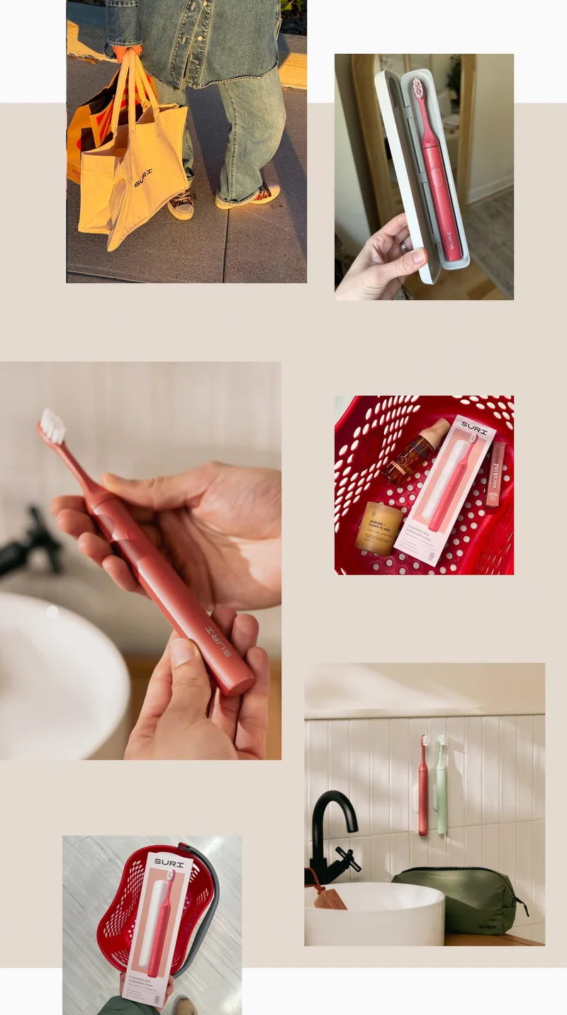 suri toothbrush in a target basket