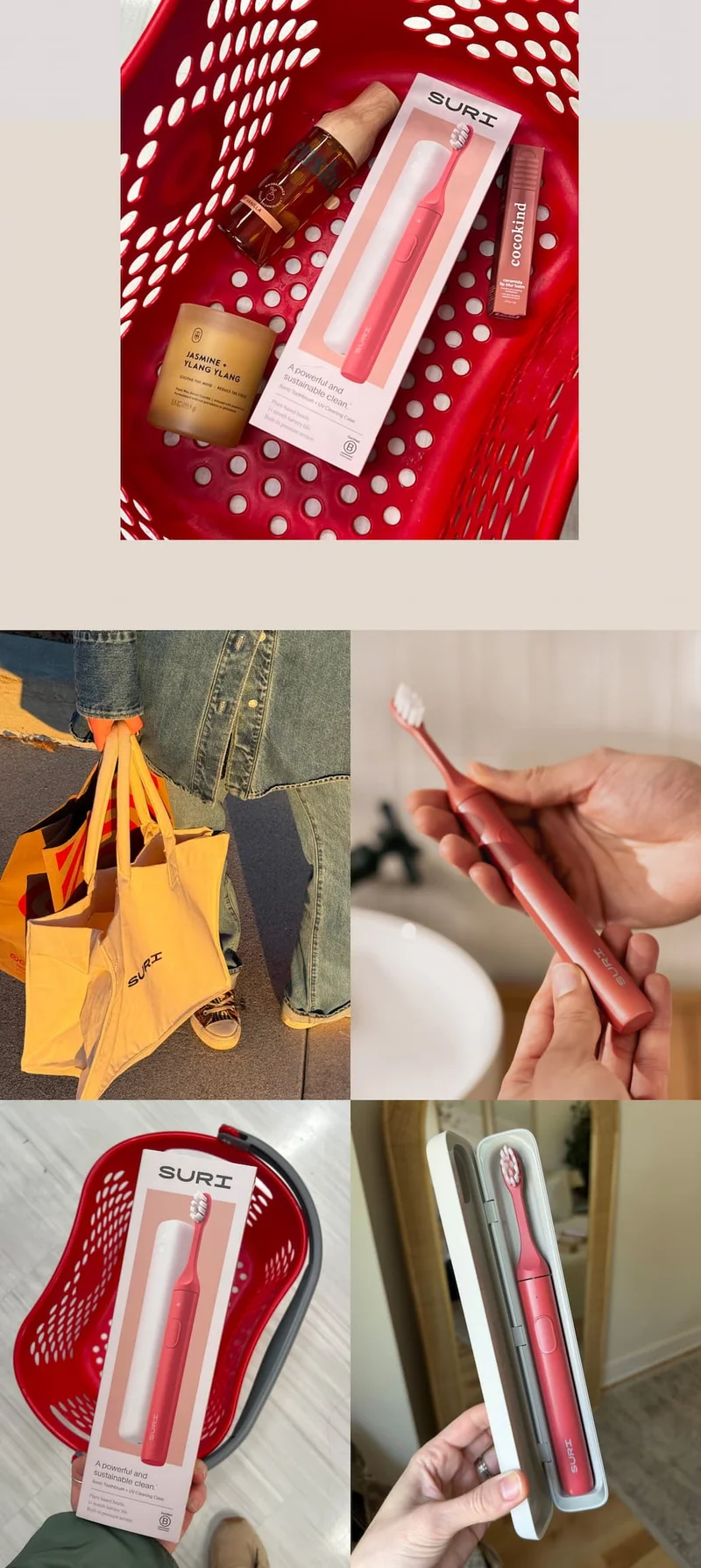 suri toothbrush in a target basket