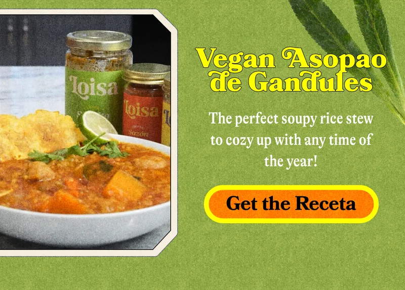 Vegan Asopao de Gandules The perfect soupy rice stew to cozy up with any time of the year! GET THE RECETA