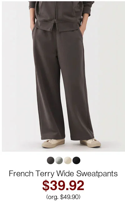Shop Women's French Terry Wide Sweatpants