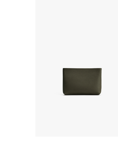 Small Zipper Pouch Dark Olive