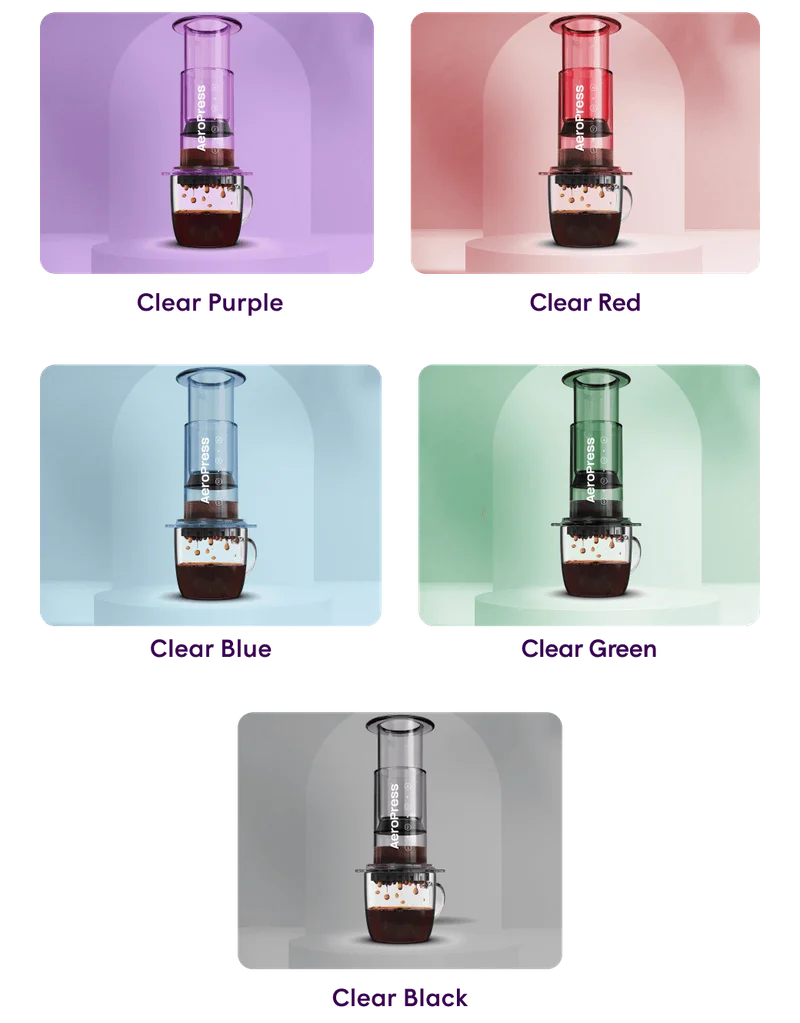 All AeroPress Clear Colors