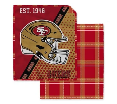 NFL 60X80 Double Sided Fleece Front & Sherpa Back Throw