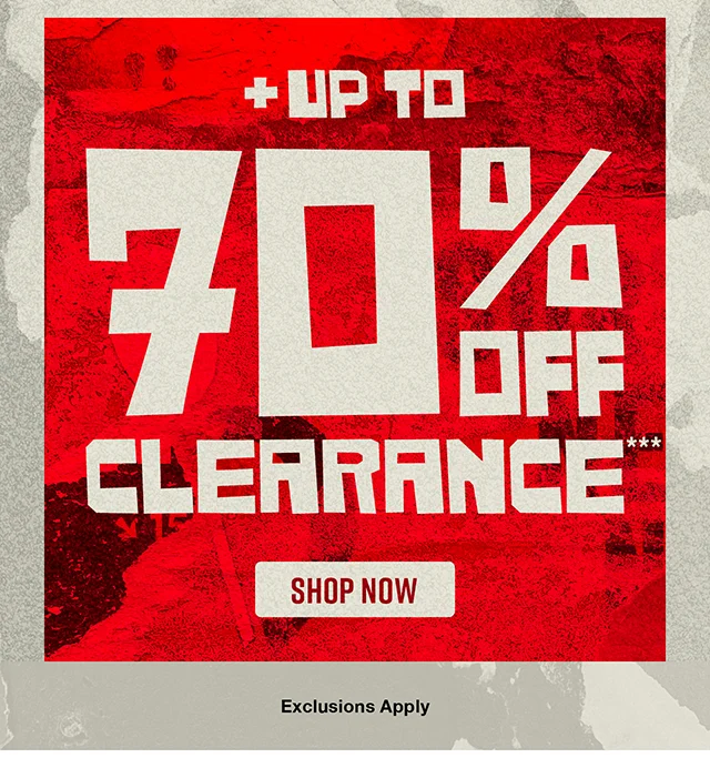 Plus Up to 70 Percent Off Clearance. Exclusions Apply. Shop Now