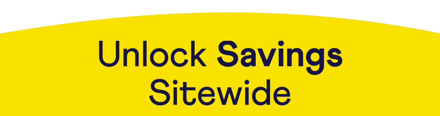 Text: Unlock Savings Sitewide