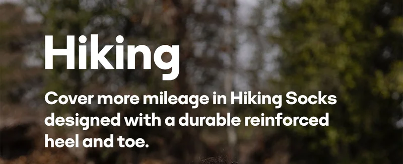 Hiking | Cover more mileage in Hiking Socks designed with a durable reinforced heel and toe.