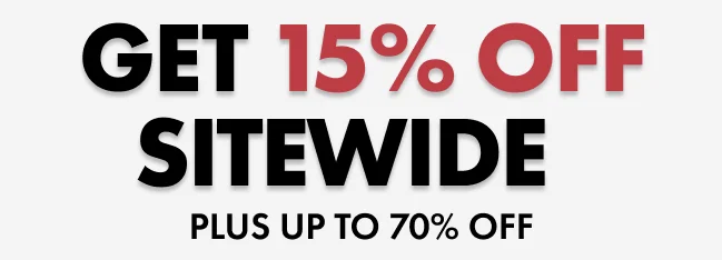 Get 15% OFF Sitewide