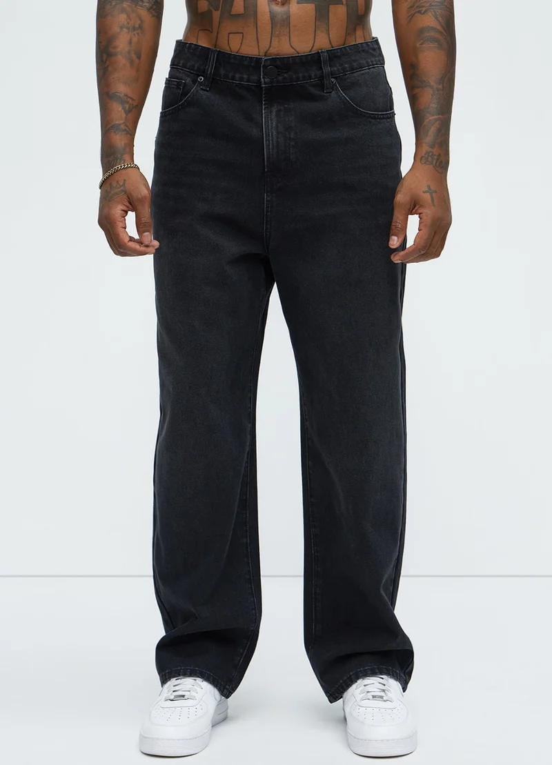 Image of Another Good Night Baggy Jeans - Black Wash