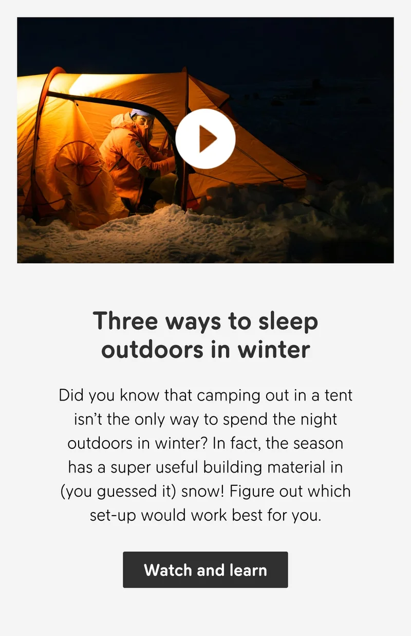 Three ways to sleep outside in winter | Fjällräven