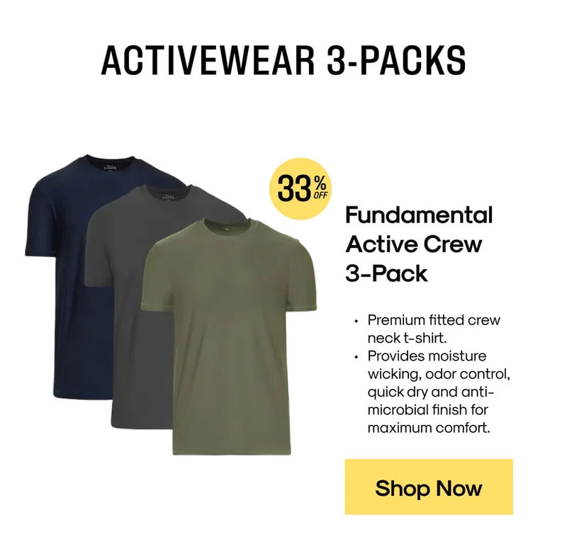 Fundamental Active Crew 3-Pack