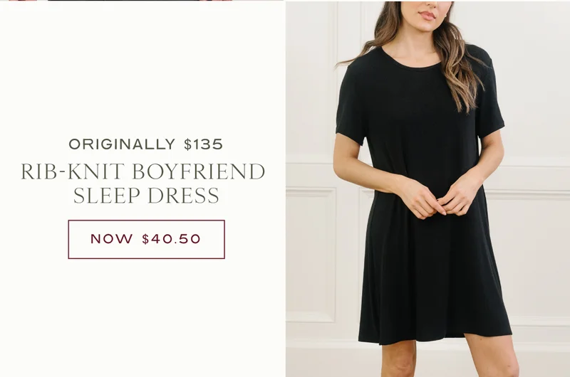 Shop The Rib-Knit Boyfriend Sleep Dress
