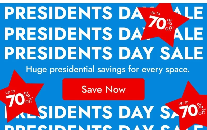Presidents Day Sale—Up to 70% Off