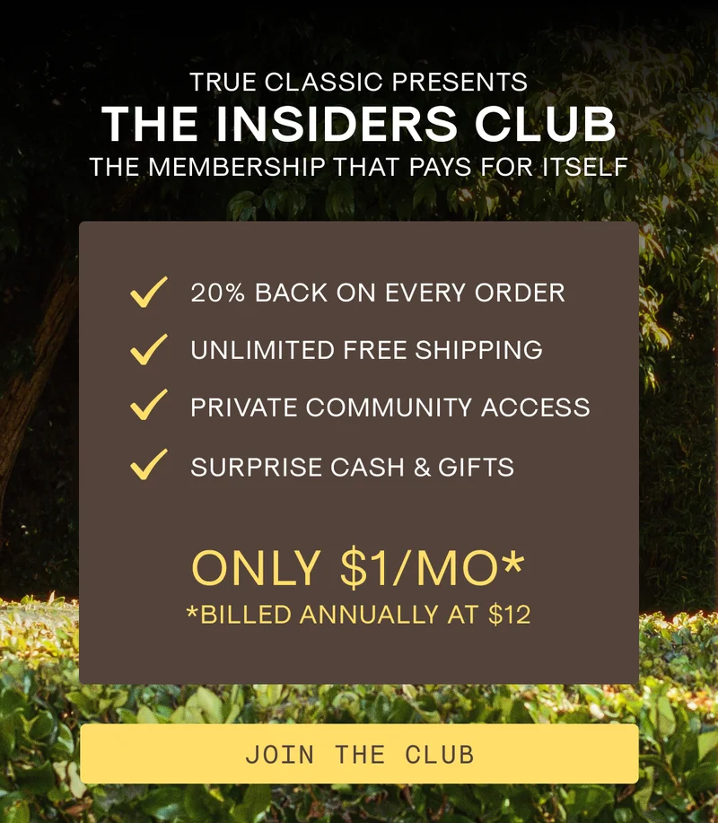 Join Our Insiders Club