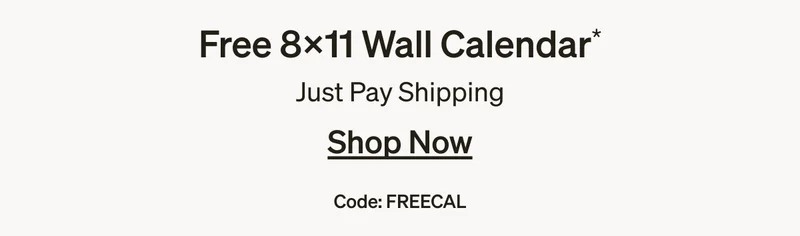 Free 8x11 Wall Calendar