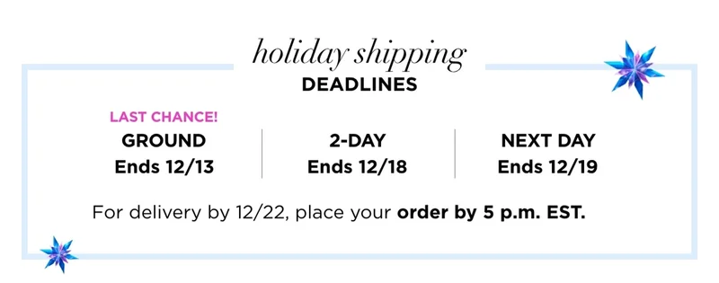 Holiday Shipping
