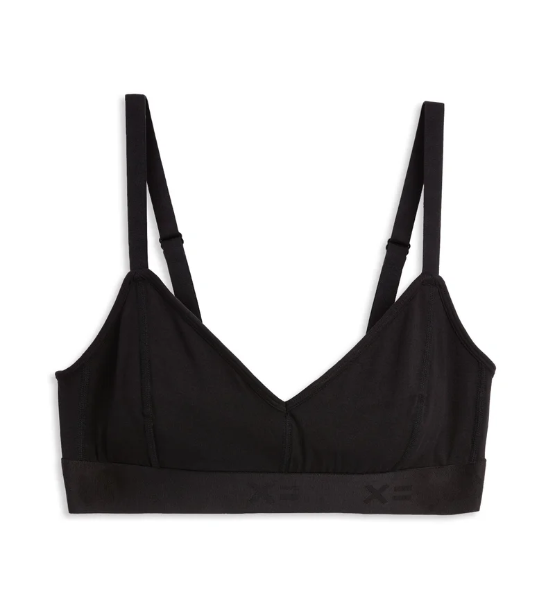 Image of Adjustable Triangle Bralette - TENCEL™ Modal Black