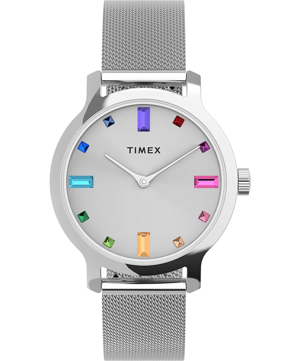 Image of Transcend™ 31mm Stainless Steel Mesh Band Watch