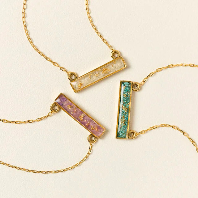 Flecks of Gold Birthstone Necklace​