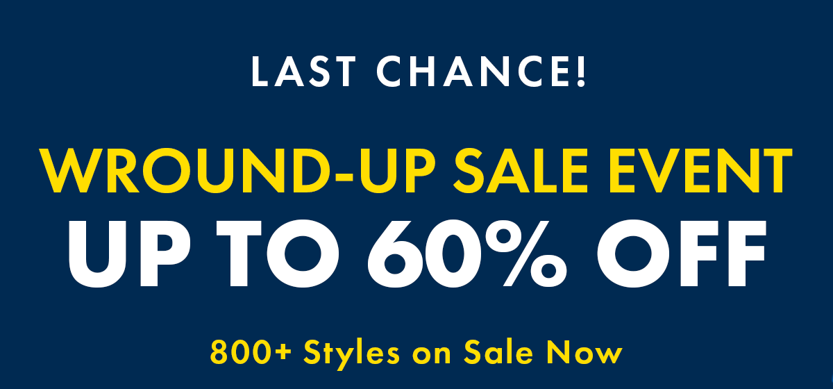 Wround-up sale event up to 60% off