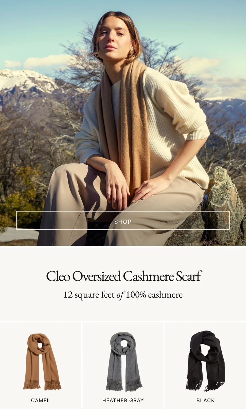 Cleo Oversized Cashmere Scarf
