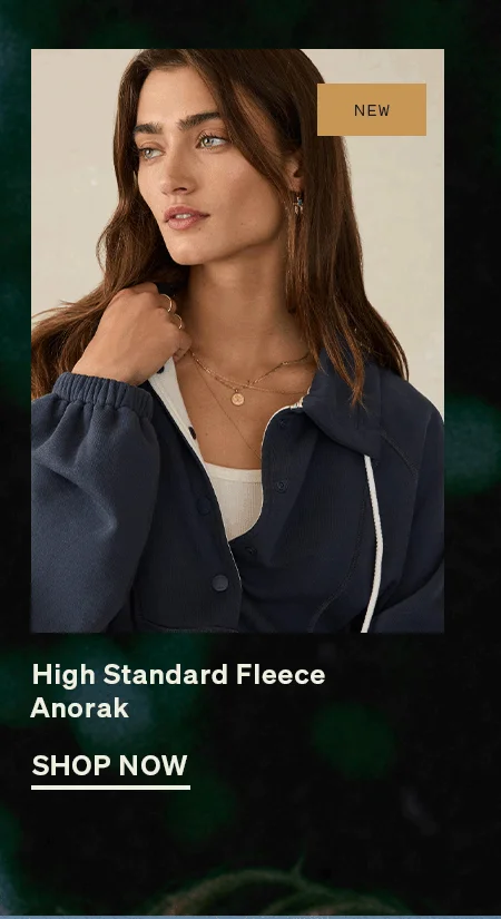 High Standard Fleece Anorak in Blue Nights