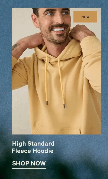 High Standard Fleece Hoodie in Sun Yellow