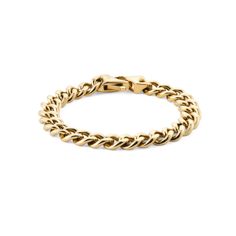 Image of Ellipse Cuban Chain Bracelet Gold