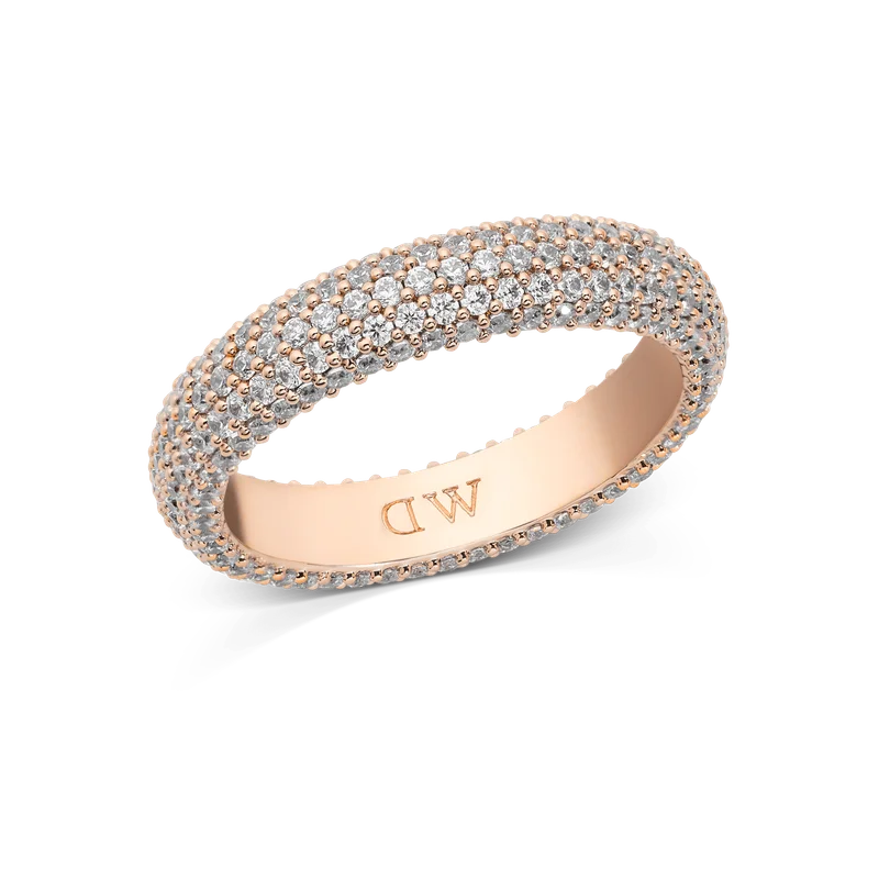 Image of Pavé Ring Rose Gold 5 mm